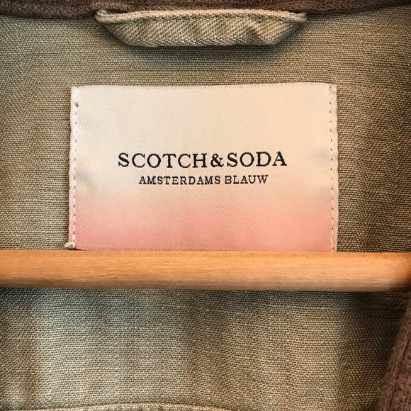 NWOT Maison Scotch & Soda Kimono Detail Military Jacket Green Small Chore Barn - Picture 3 of 14